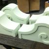 Dormer trim carvings. HDU material