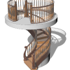 Spiral staircase 3D scanned and CAD model created for CNC machining of handrail parts.